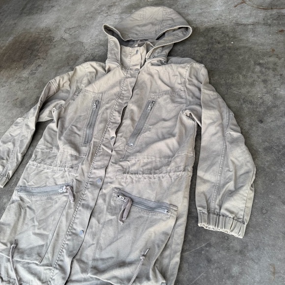 ALL SAINTS Skyler Parka Womens Coat Trench Jacket Cotton Size M - Picture 2 of 8